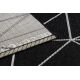 Fonott sizal floorlux szőnyeg 20605 fekete / ezüst HÁROMSZÖGEK, GEOMETRIAI 