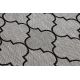 Kilimas sizalio virvelės FLOORLUX 20607 , Maroko dobilai, trellis sidabras / juoda