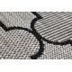 Alfombra de cuerda sisal FLOORLUX 20607 Espaldera marroquí plateado / negro