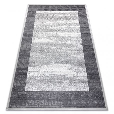 Moderní koberec NOBLE 1512 64 vzor rámu, řecký vintage - Strukturální, dvě úrovně rouna, krémovo šedá