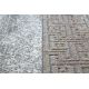 Tapete NOBLE moderno 1512 67 Quadro, grego vintage - Structural dois níveis de lã cinza creme / bege