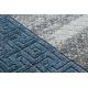 Modern NOBLE carpet 1512 68 Frame, Greek vintage - structural two levels of fleece cream / blue