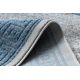 Moderný koberec NOBLE 1512 68 vzor rámu, Grécky vintage - Štrukturálny, dve vrstvy rúna, krémová modrá