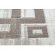Tapete NOBLE moderno 1539 67 Quadro vintage - Structural dois níveis de lã cinza creme / bege
