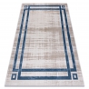 Alfombra moderna NOBLE 1539 68 Marco vintage - Structural dos niveles de vellón crema / azul