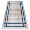 Moderní koberec NOBLE 1539 68 Rám vintage - Structural dvě úrovně rouna krém / modrý