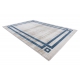 Moderný koberec NOBLE 1539 68 vzor rámu vintage - Štrukturálny, dve vrstvy rúna, krémová modrá