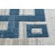 Modern NOBLE Teppich 1539 68 Rahmen vintage - Strukturell zwei Ebenen aus Vlies creme / blau