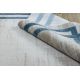 Modern NOBLE carpet 1539 68 Frame vintage - structural two levels of fleece cream / blue