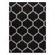 Sisal tapijt SISAL FLOORLUX 20608 , Marokkaanse klaver, trellis zwart/zilverkleuring 