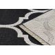 Alfombra de cuerda sisal FLOORLUX 20608 Espaldera marroquí negro / plateado