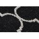 Alfombra de cuerda sisal FLOORLUX 20607 Espaldera marroquí negro / plateado