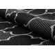 Килим шнуровий SIZAL FLOORLUX 20607 Марокканська решітка чорний / срібло
