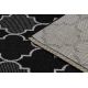 Teppich TWIN 23000 Boho, Baumwolle, doppelseitig, Rauten Ökologische Fransen - grau / creme
