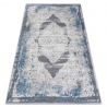 Alfombra moderna NOBLE 9479 63 Ornamento vintage - Structural dos niveles de vellón crema / azul