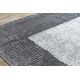 Tapete NOBLE moderno 9730 65 Quadro vintage - Structural dois níveis de lã cinza creme / cinzento