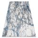 Modern NOBLE carpet 9962 68 Marble, stone - structural two levels of fleece cream / blue