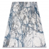 Tapete moderno NOBLE 9962 68 Mármore, pedra - Structural dois níveis de lã cinza creme / azul