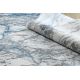 Modern NOBLE Teppich 9962 68 Marmor, Stein - Strukturell zwei Ebenen aus Vlies creme / blau