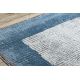 Modern NOBLE Teppich 9730 68 Rahmen vintage - Strukturell zwei Ebenen aus Vlies creme / blau