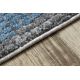Modern NOBLE Teppich 9730 68 Rahmen vintage - Strukturell zwei Ebenen aus Vlies creme / blau