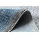 Tæppe NOBLE moderne 9730 68 Ramme vintage vasket - Strukturelle, to niveauer af fleece fløde / blå