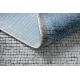 Moderní koberec NOBLE 9730 68 vzor rámu vintage - Strukturální, dvě úrovně rouna, krémovo modrý