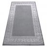модерен килим MEFE 2813 кадър, гръцки ключ - structural две нива на руно сив