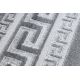 Moderný MEFE koberec 2813 vzor rámu, Grécky kľúč - Štrukturálny, dve vrstvy rúna sivá