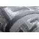 Carpet FLORENCE 24021 One-colour, glamour, flat woven, fringes - grey