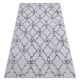 Modern MEFE Teppich 8504 Trellis, Gitter, Blumen - Strukturell zwei Ebenen aus Vlies dunkelgrau