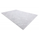 Modern MEFE Teppich 8504 Trellis, Gitter, Blumen - Strukturell zwei Ebenen aus Vlies grau / weiß