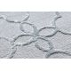 Modern MEFE carpet 8504 Trellis, flowers - structural two levels of fleece grey / white