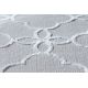 Modern MEFE carpet 8504 Trellis, flowers - structural two levels of fleece grey / white