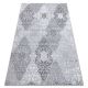 Moderne MEFE Teppe 8734 Ornament - strukturell to nivåer av fleece grå 