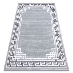 сучасний MEFE килим 9096 каркас, грецький ключ - Structural два рівні флісу сірий