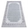 Tapete moderno MEFE 9096 Quadro, chave grega - Structural dois níveis de lã cinza cinzento