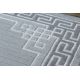 Moderný MEFE koberec 9096 vzor rámu, Grécky kľúč - Štrukturálny, dve vrstvy rúna sivá