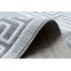 модерен MEFE килим 9096 кадър, гръцки ключ - structural две нива на руно сив