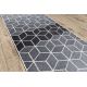 Tappeto TWIN 22990 Telaio, cotone, bifacciale, Frange ecologiche - nero / crema