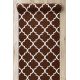 Alfombra de pasillo con refuerzo de goma Enrejado Trébol marroquí marrón Trellis 30351 67 cm
