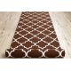Alfombra de pasillo con refuerzo de goma Enrejado Trébol marroquí marrón Trellis 120 cm30351