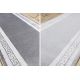 Carpet TWIN 22990 Frame, cotton, double-sided, Ecological fringes - navy blue / cream