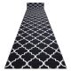 Alfombra de pasillo con refuerzo de goma Enrejado Trébol marroquí negro Trellis 67 cm 30350