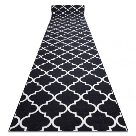 Pogumovaný běhoun TRELLIS Maroko, Jetel, Mříž, 110 cm černá 30350