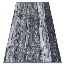 Antirutsch Teppich Teppichboden WOOD Holz Tafel grau