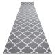 TAPIS DE COULOIR ANTIDÉRAPANT TRÈFLE MAROCAIN 120 cm gris TRELLIS 30352