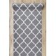 Alfombra de pasillo con refuerzo de goma 120 cm Enrejado Trébol marroquí gris Trellis 30352