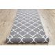 TAPIS DE COULOIR ANTIDÉRAPANT TRÈFLE MAROCAIN 120 cm gris TRELLIS 30352