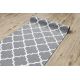 TAPIS DE COULOIR ANTIDÉRAPANT TRÈFLE MAROCAIN 120 cm gris TRELLIS 30352